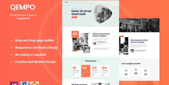 Qempo – Digital Service Agency Elementor Template Kit